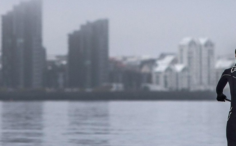 Paddleboard through an icy wonderland