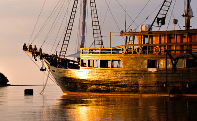 Climb aboard a traditional sailboat