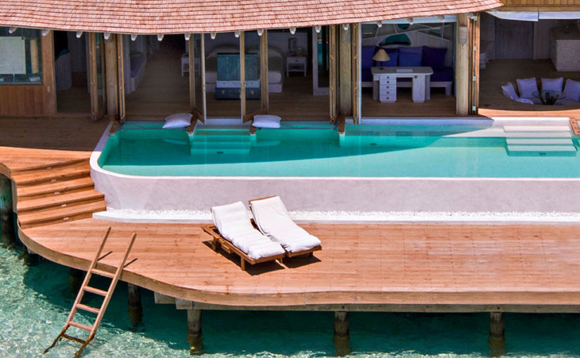 A Maldivian paradise with a waterslide