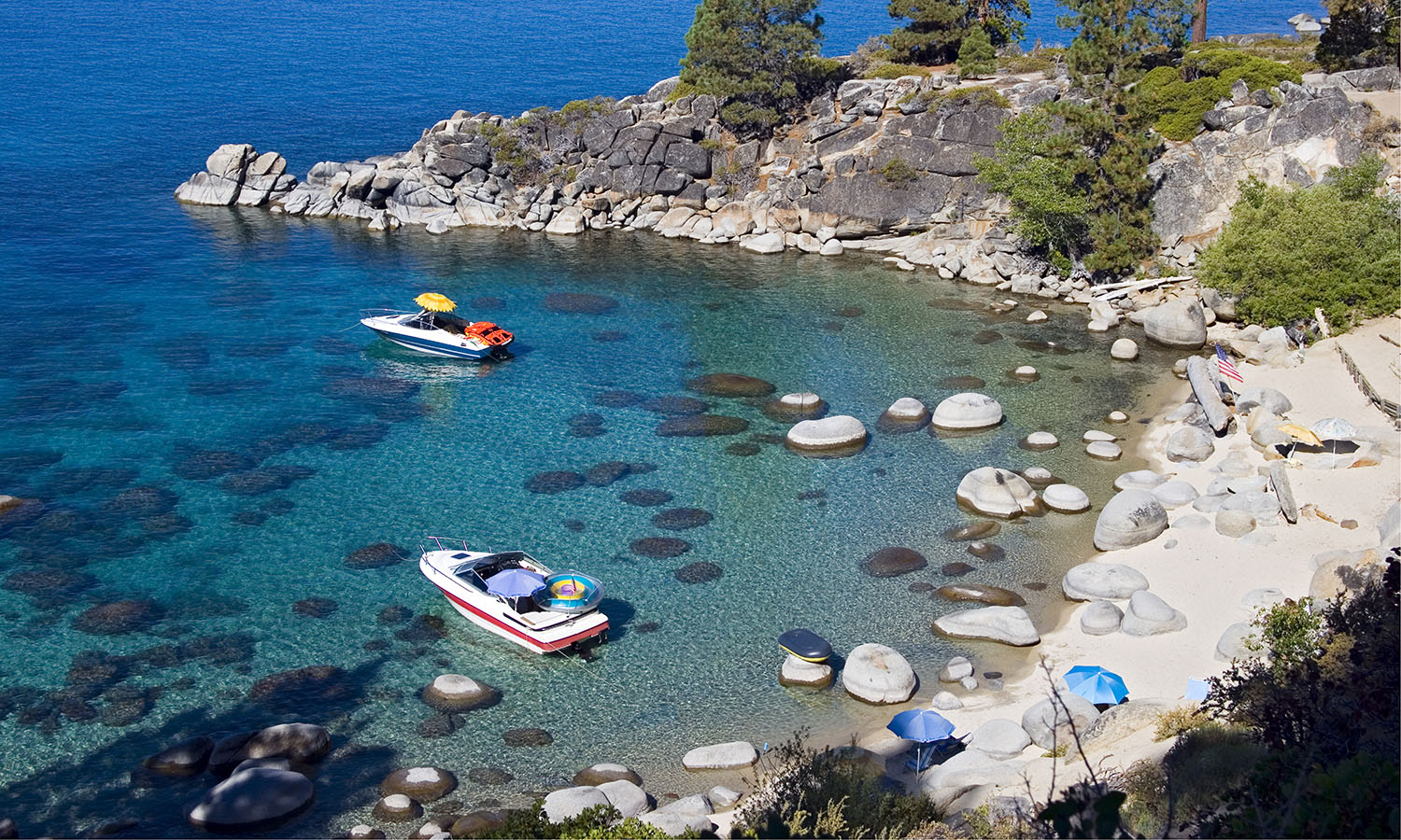 With idyllic coves like this you'd expect throngs of visitors. 