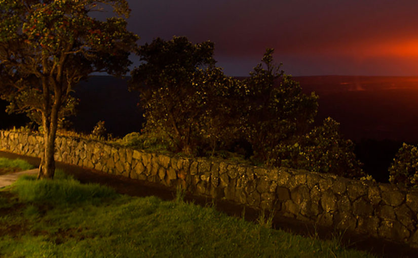 Smoking hot views at Volcano House