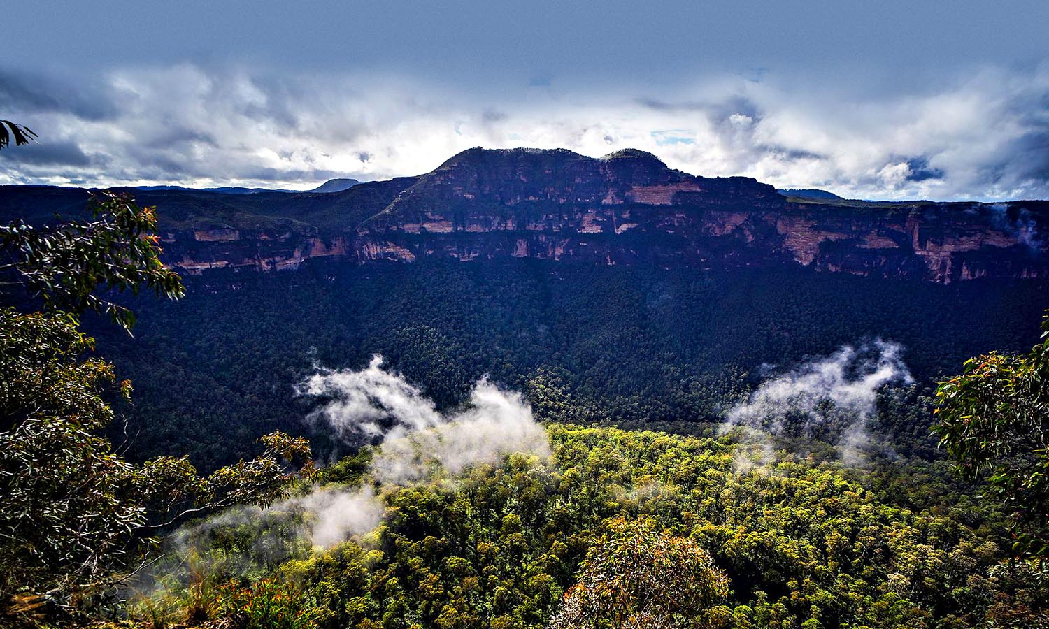 A sandstone escarpment in the Grose Valley, Blue Mountains.