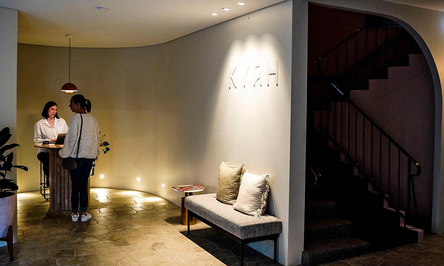 The lobby of the Kyah Boutique Hotel in Blackheath.