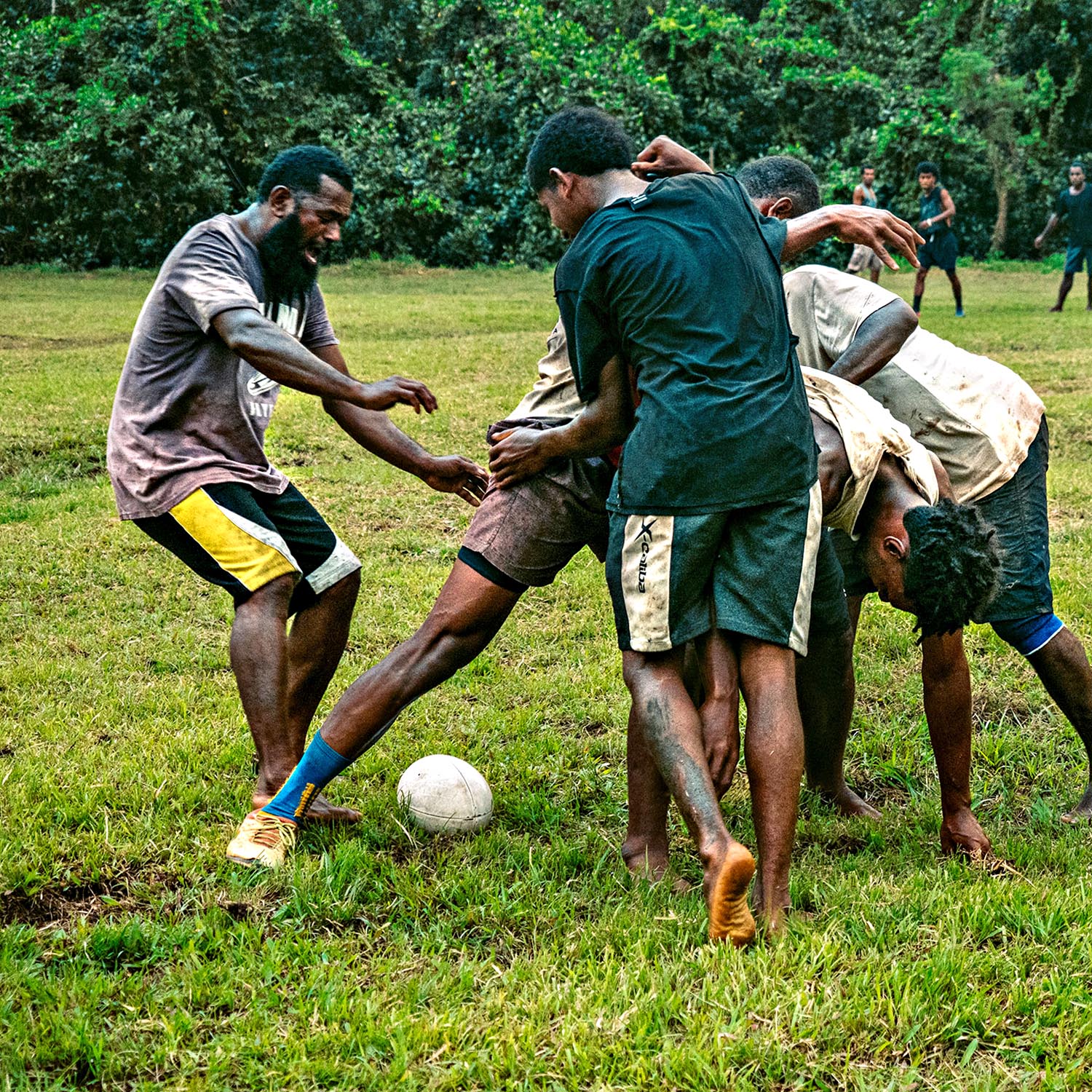A Fijian Sevens rugby star in the making.