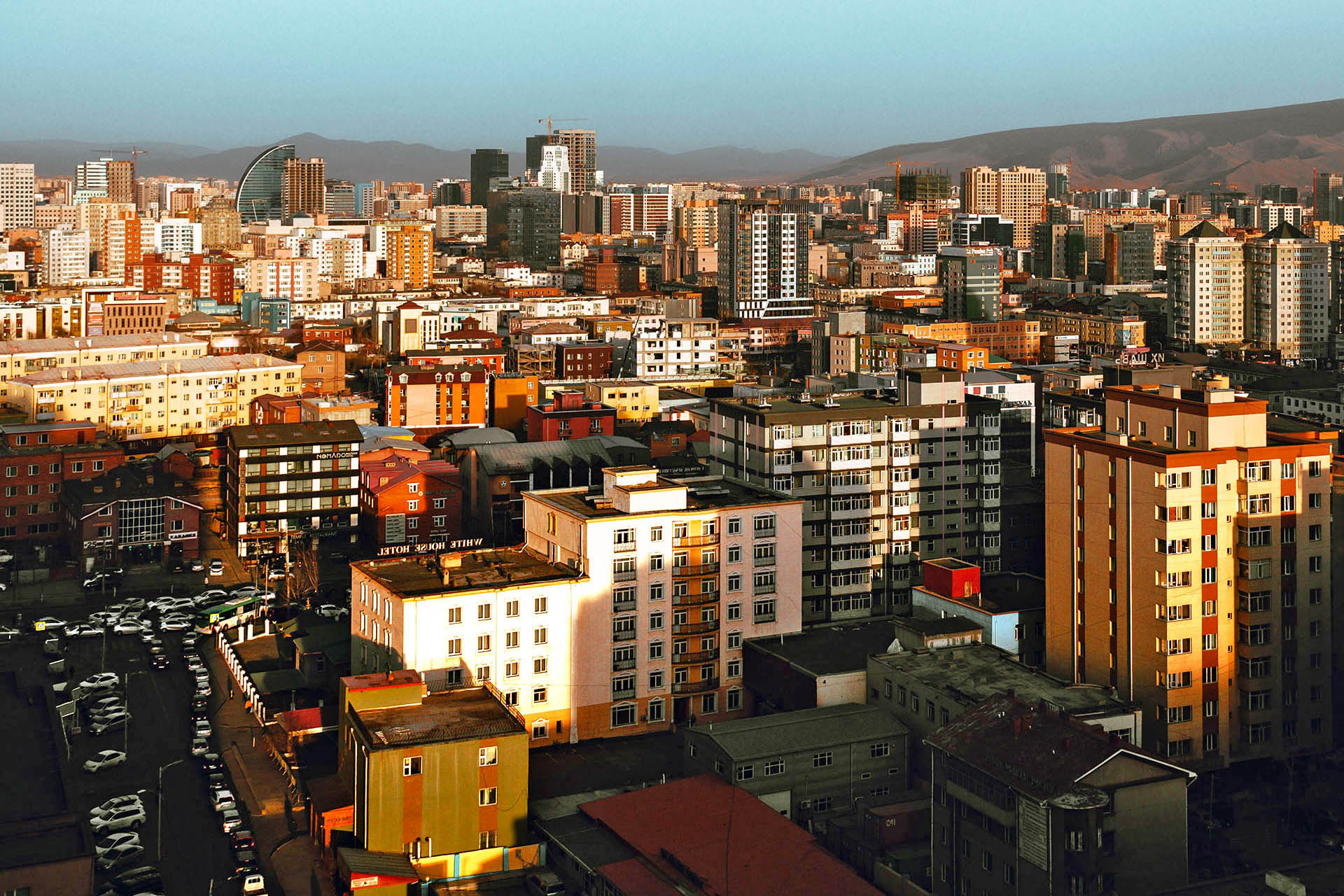 Ulaanbaatar from the sky. 
