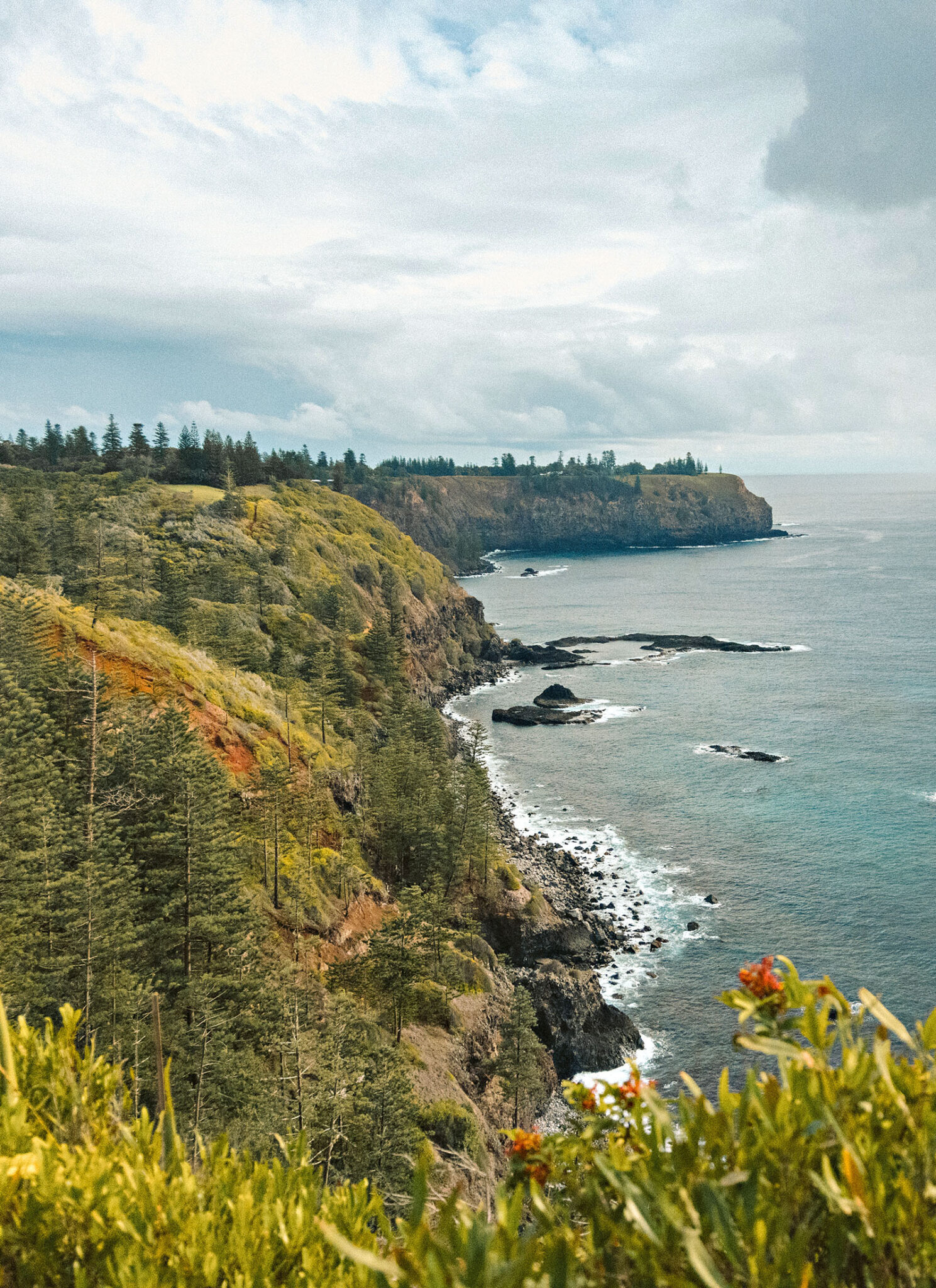 The north coast of the island. 