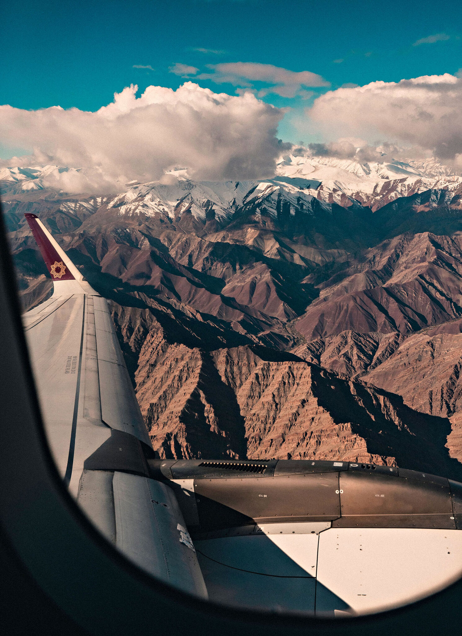 The Ladakh Range, which surrounds Leh.