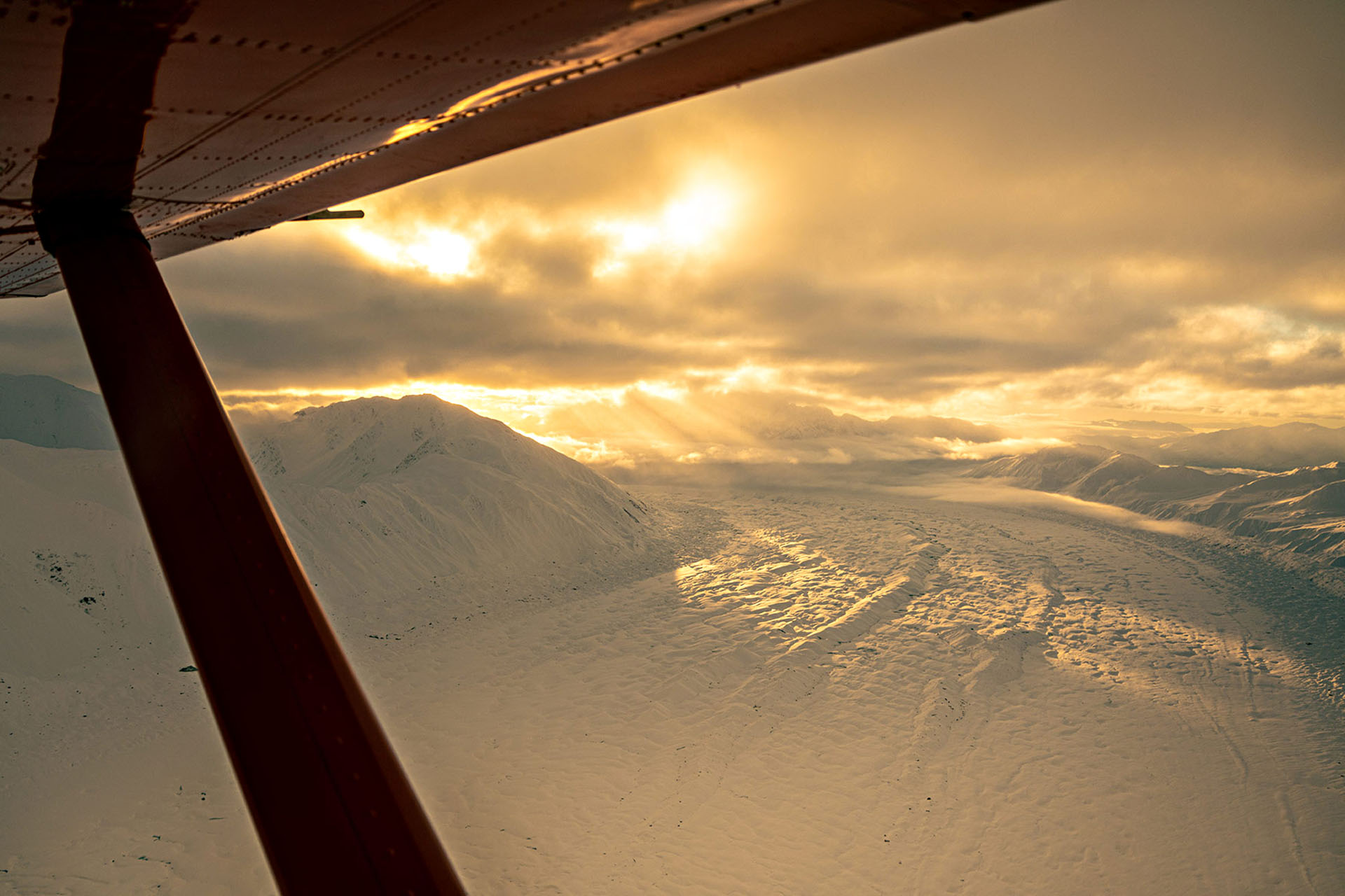 Alaska sure looks peaceful from up here. 