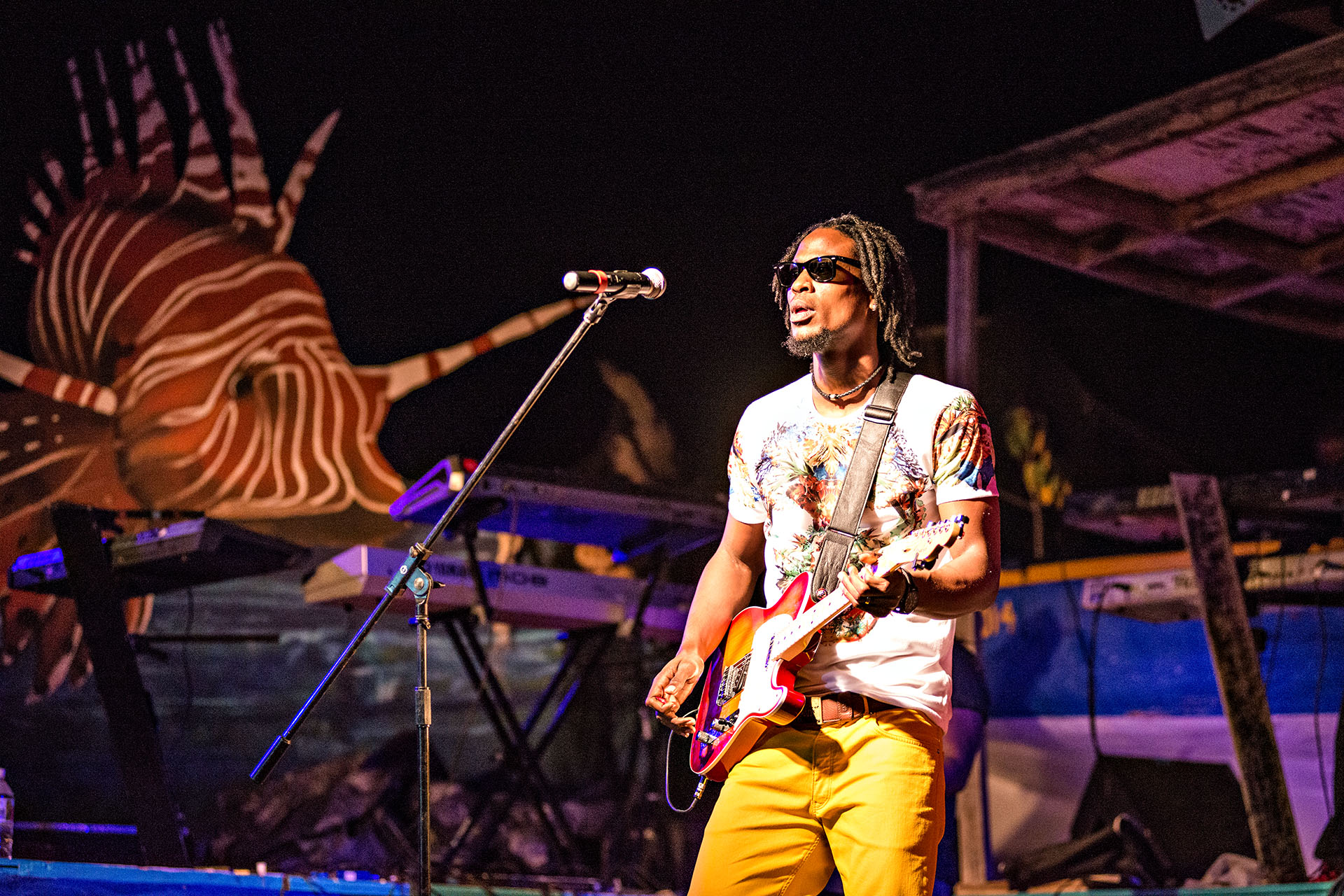 Former West Indian cricket player now legendary muso, Omari Banks.