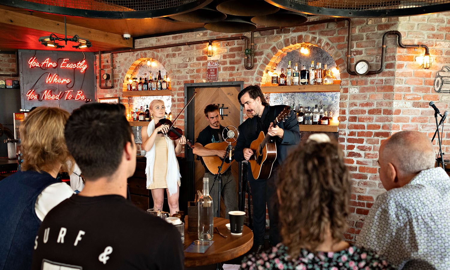 The Wolfe Brothers performing at Groundwater.