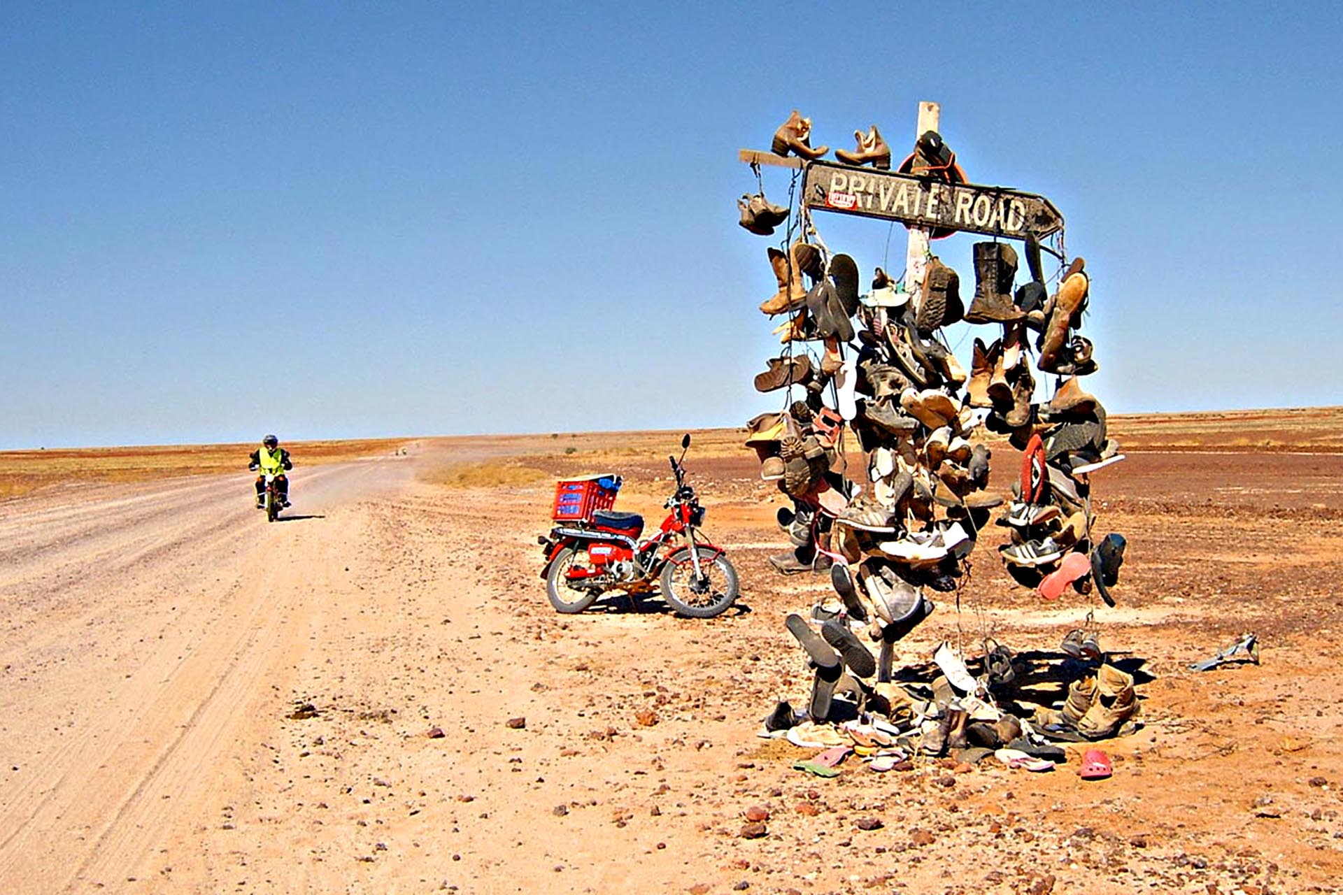 There’s no better way to conquer the outback than on the back of a postie bike.