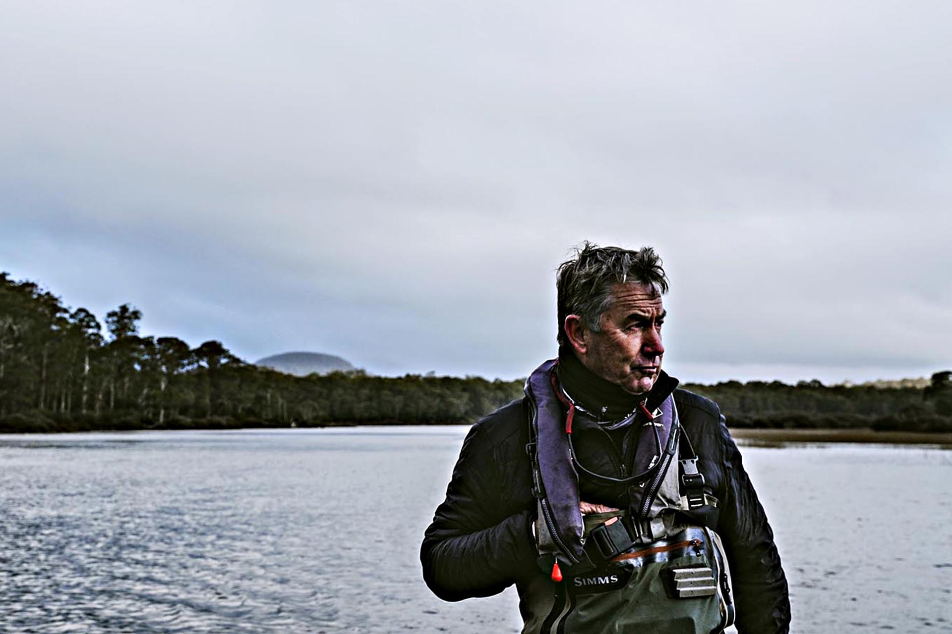 Fly fisherman Peter Hayes contemplates his next trout.