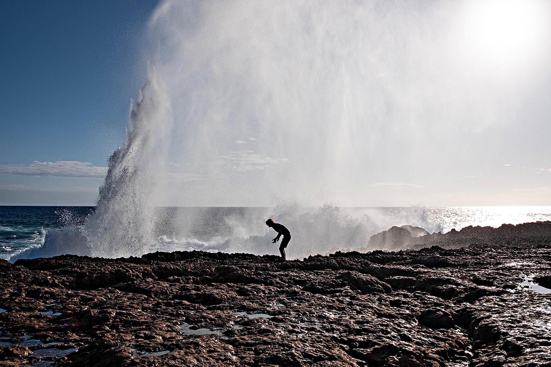 Blowholes along the Quobba Station coastline.