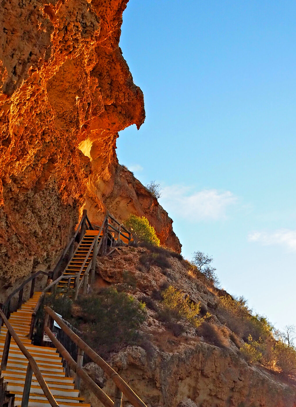 The boardwalk at Ngaut Ngaut traces the side of the cliffs.