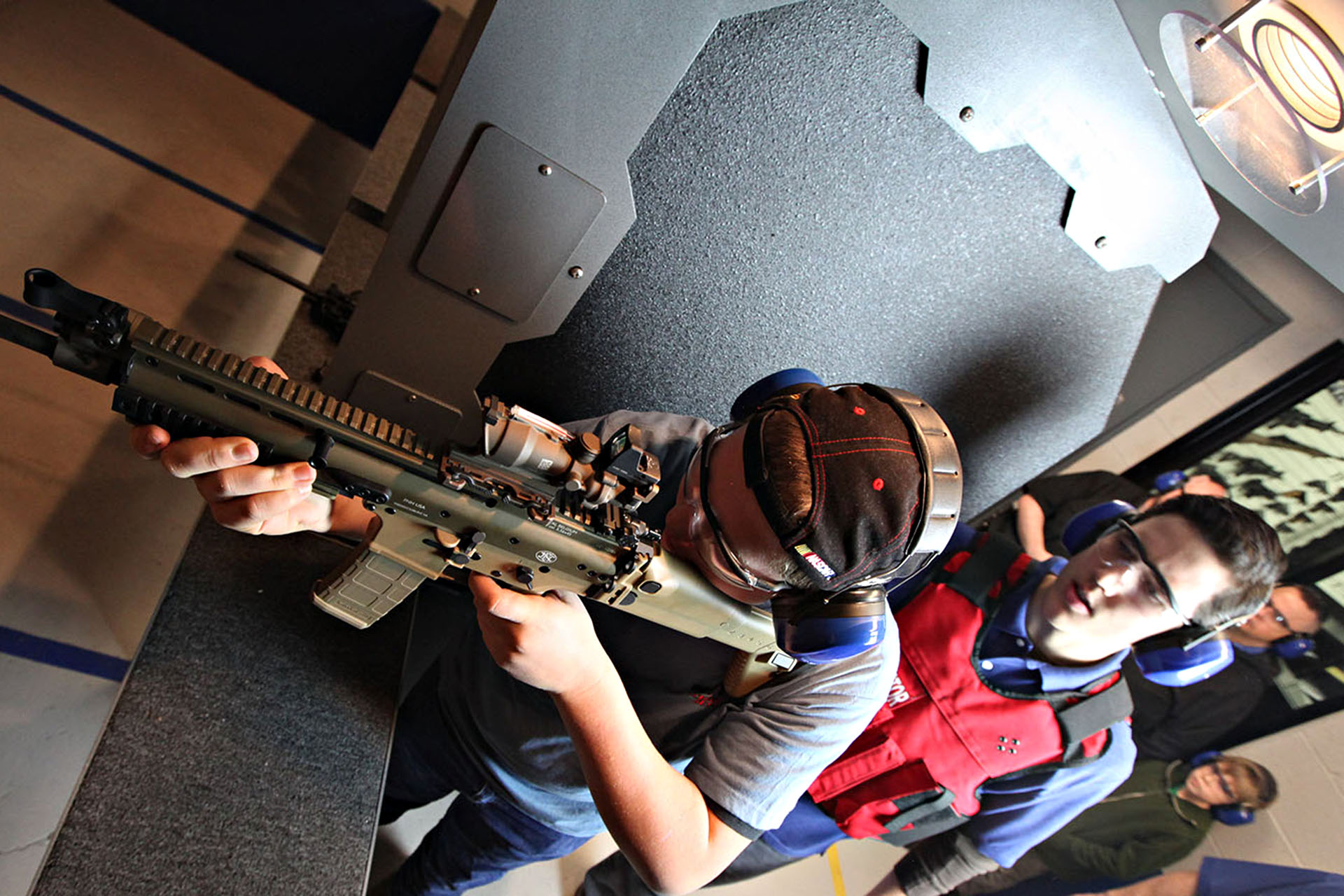 Shooting some marauding Zombies Vegas style.