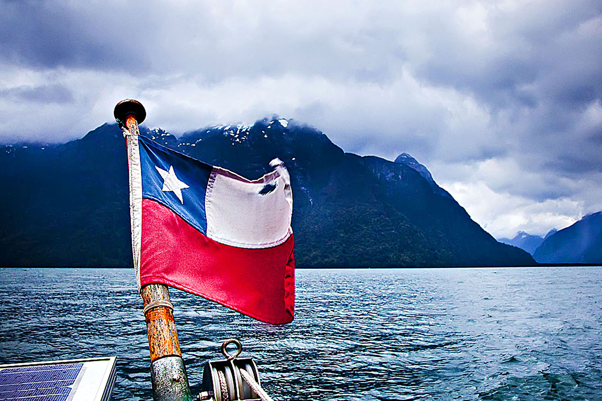 A stern view of Chile’s fjords.