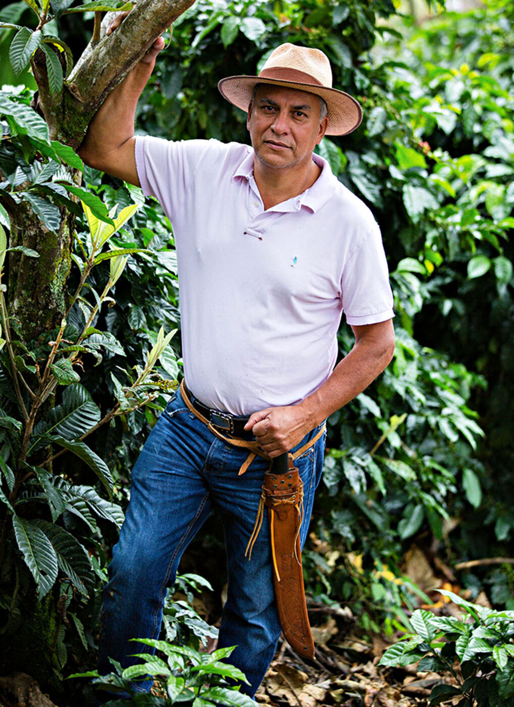 A coffee farmer on an estate outside San Jose.