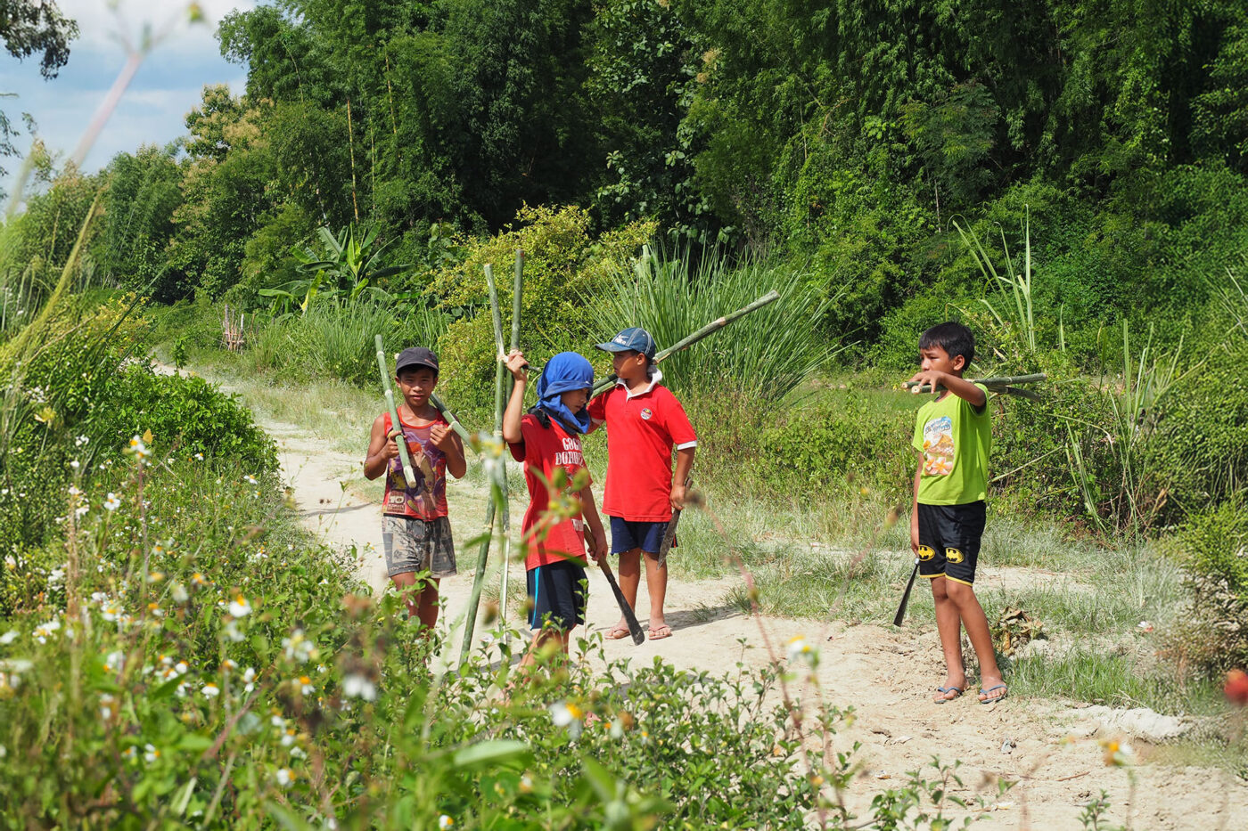 Local kids from villages only accessible by boat.