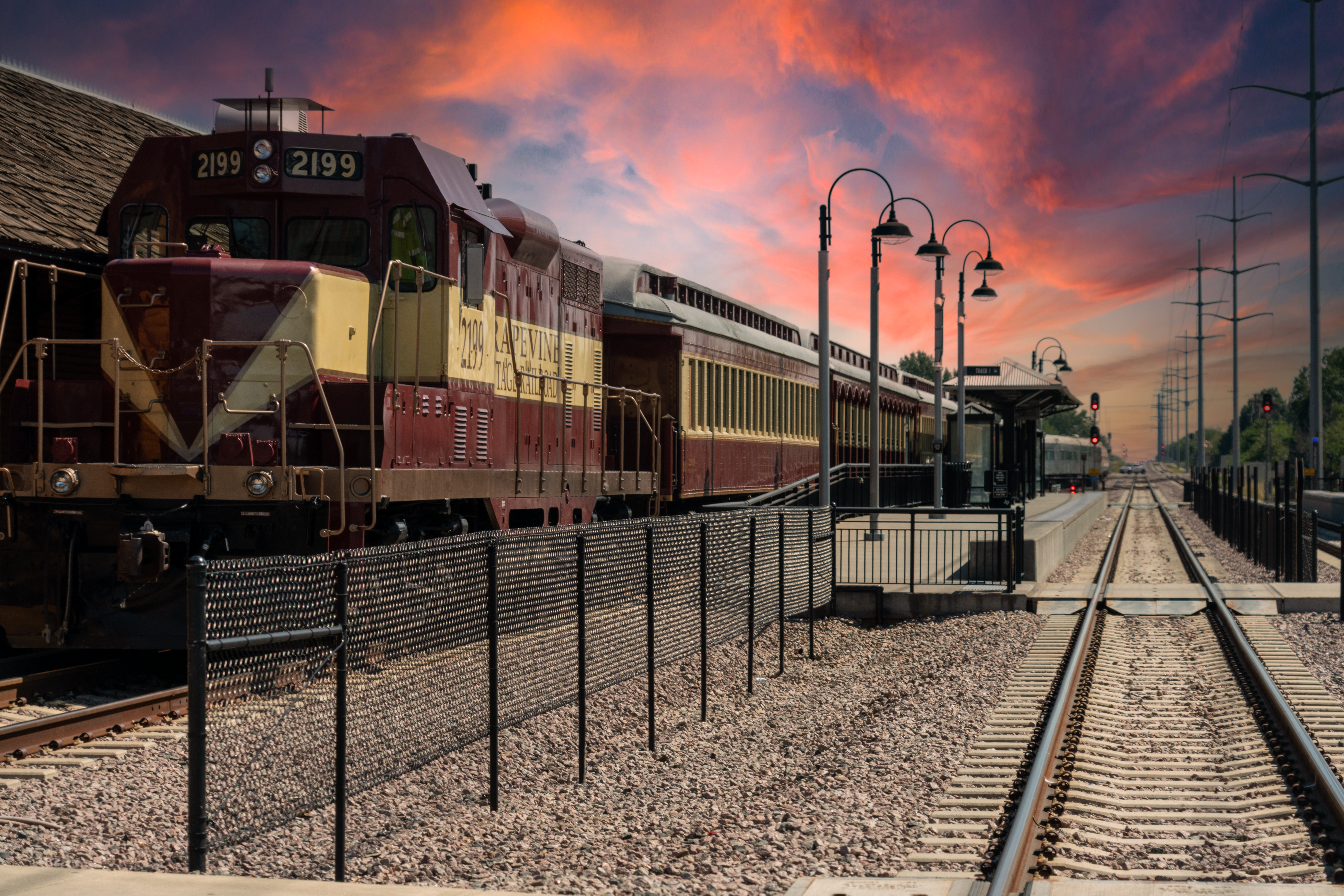 Even the station is aesthetically pleasing in Grapevine.