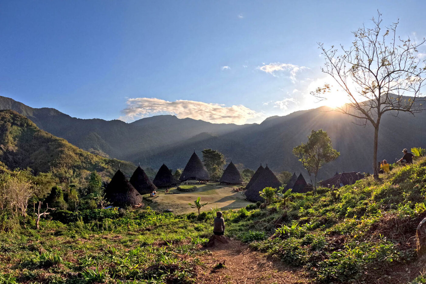 The sunrise at Wae Rebo as seen from the best vantage point - the cemetery.