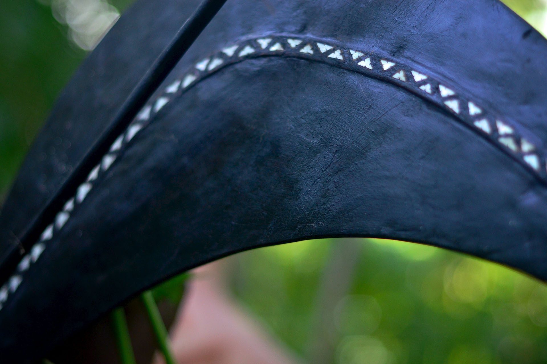 A traditional spear-fighting shield from Santa Catalina, Makira Province.