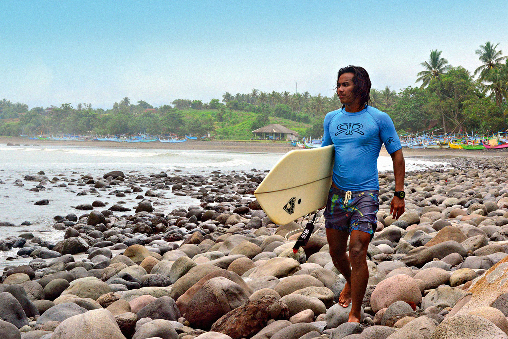 A local surfer at Medewi.