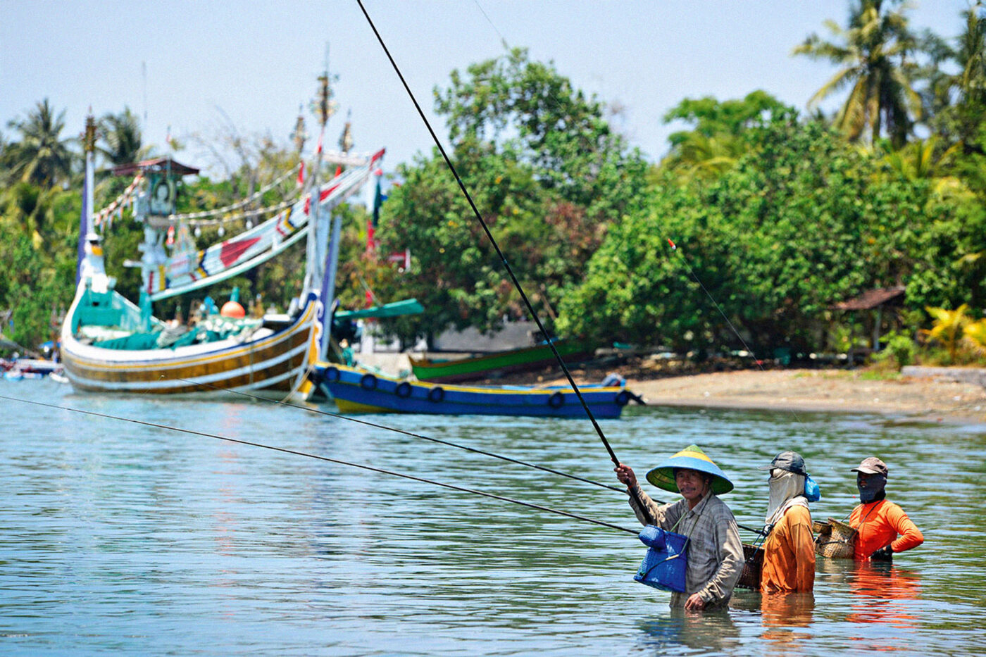A traditional fishing community at Perancak.