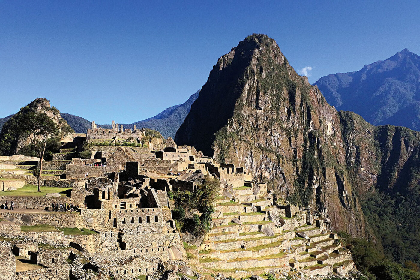 The ancient Inca city of Machu Picchu.