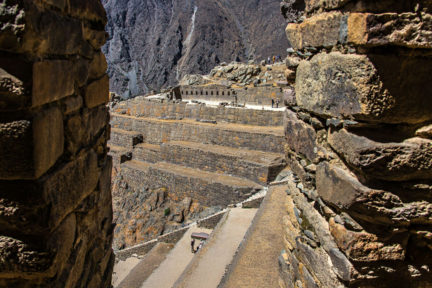 Ollantaytambo’s massive terraces, built by the Inca emperor Pachacuti in the mid-fifteenth century.