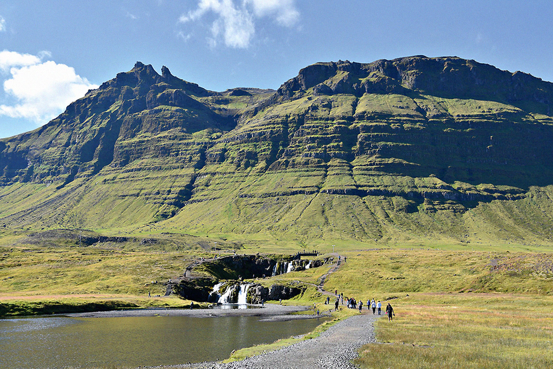 The walk through mountains at Hornstrandir Nature reserve.
