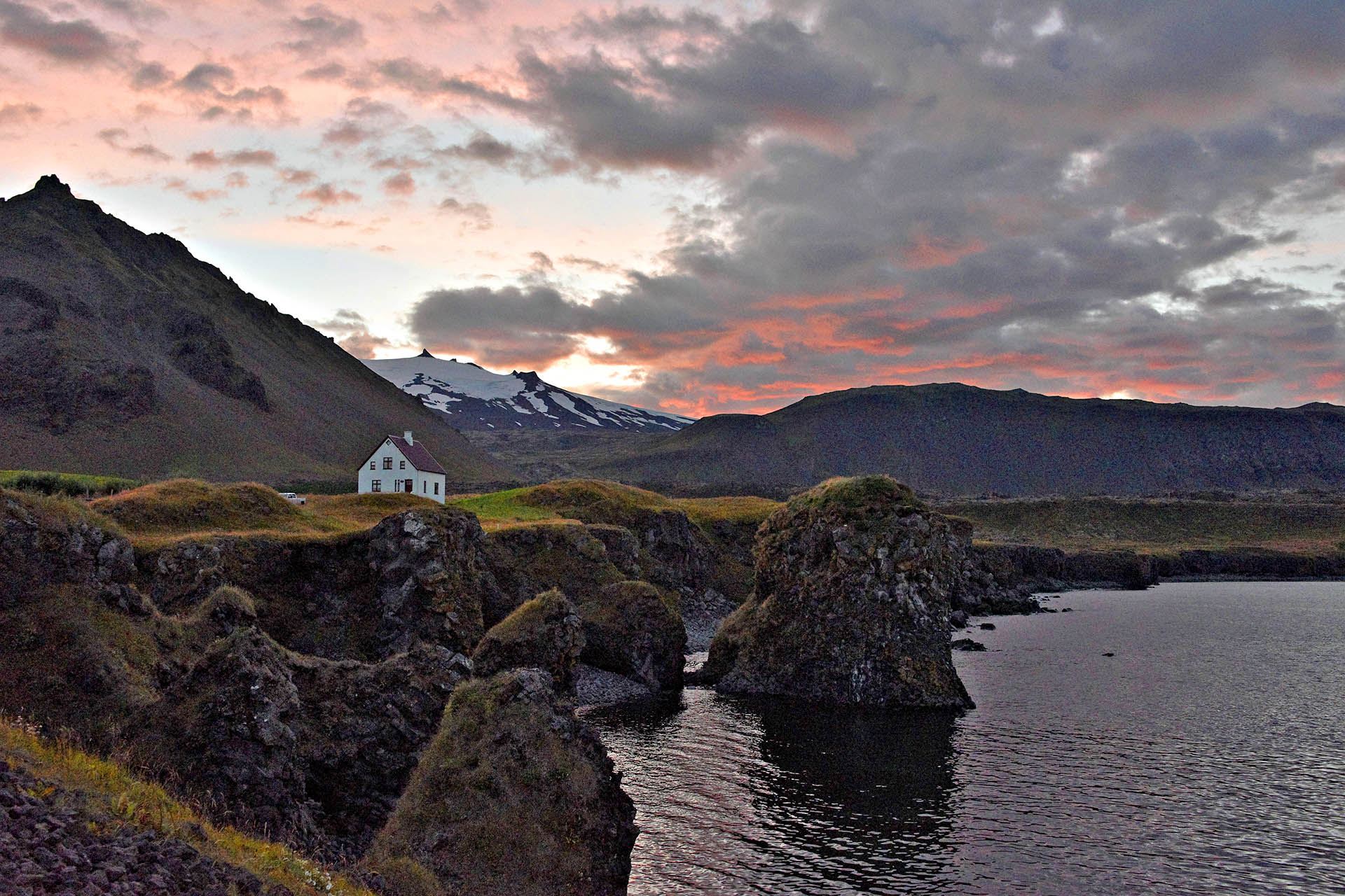 Sunset at Snaefells.