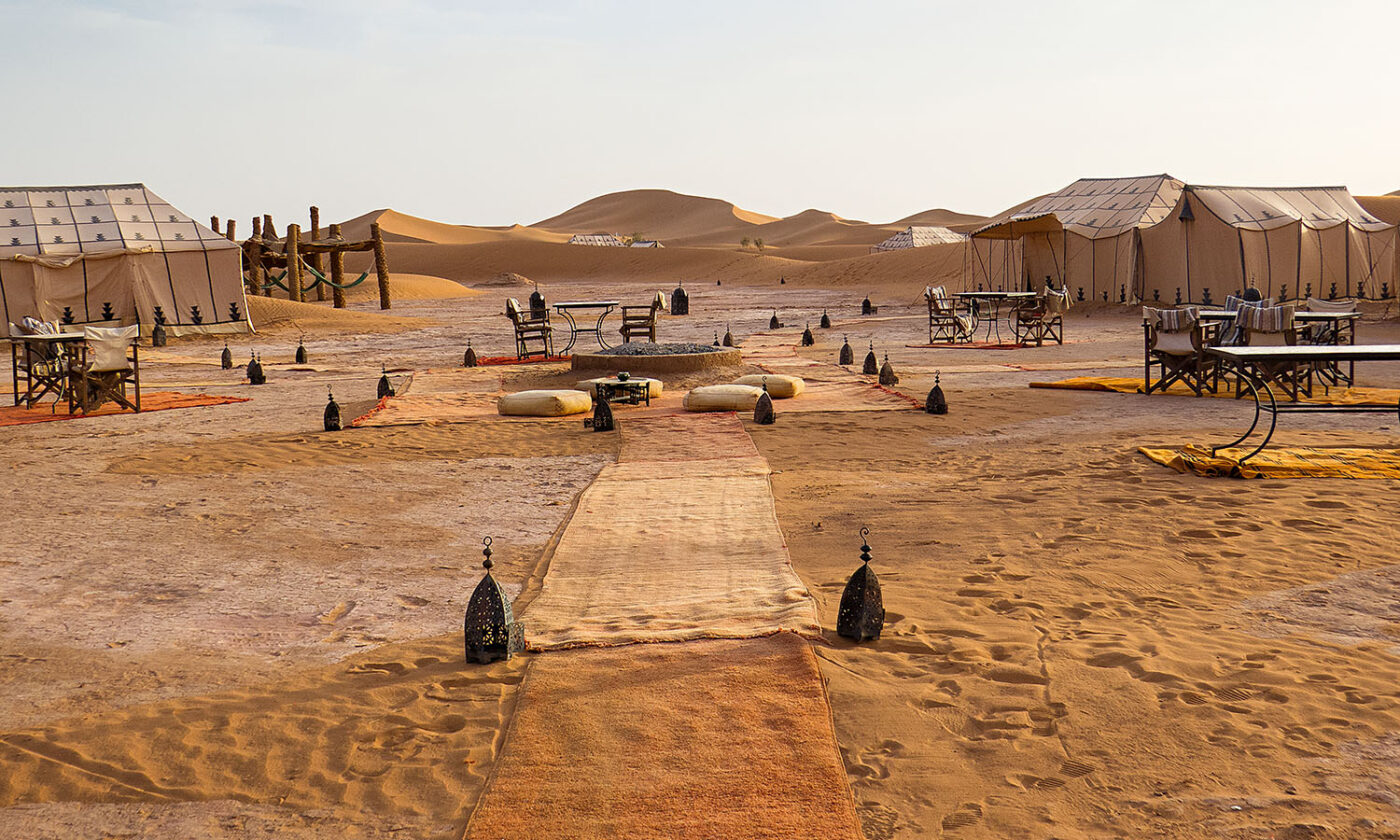 The Erg Chigaga camp.