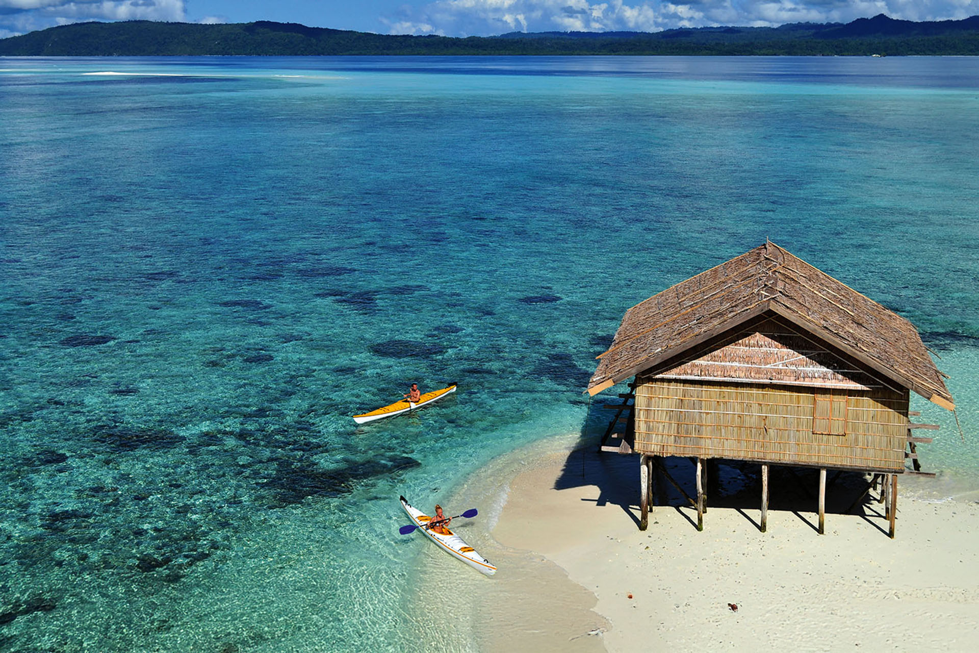A Kayak4Conservation traditional homestay, where guests are hosted by local Papuans.