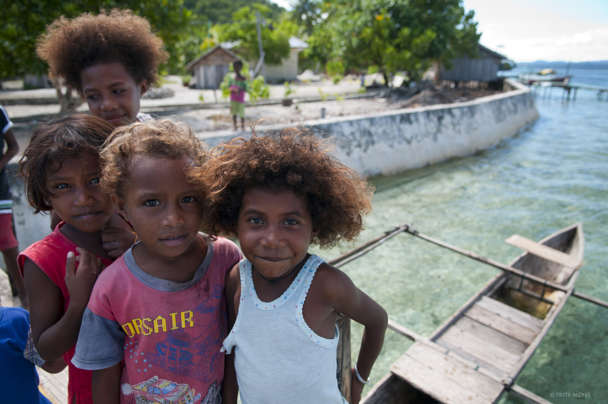 Some local kids at the Raja Ampat Archipelago of West Papua.