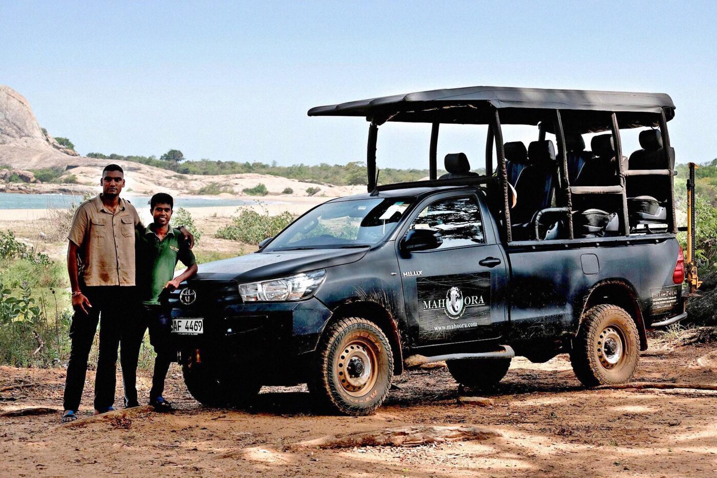 Avinka, our guide and Mahoora's safari vehicle, which looks as if it's been on an episode of MTV's Pimp My Ride.