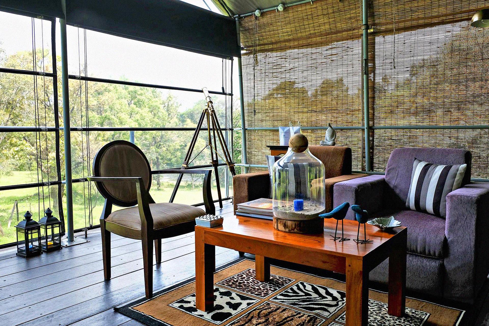 Ahaspokuna Camp, a series of stilted huts with open sides. There is a closeness to nature at Mahoora's places that isn't easily replicated.