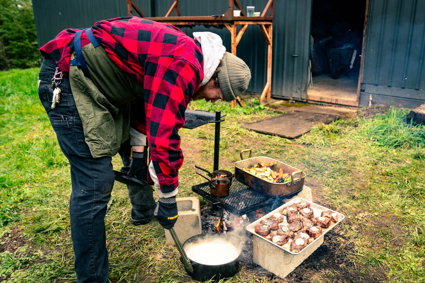Philip Price does magic over an open flame bringing haute cuisine to rural setting of the NW.
