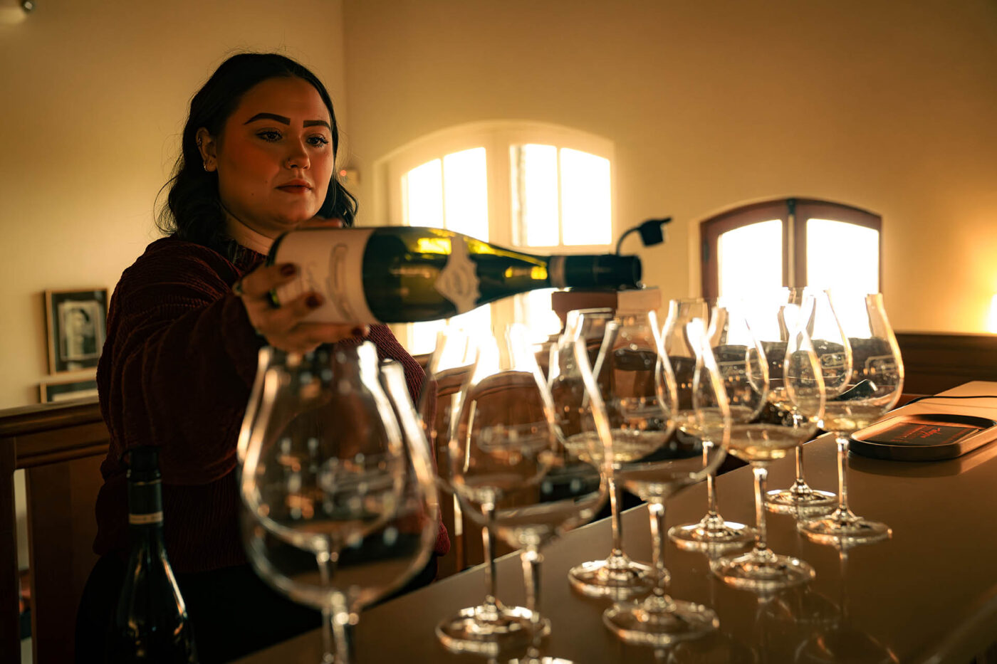 Domaine Drouhin does a golden pour that will have you questioning if you’ve ever had good wine before.