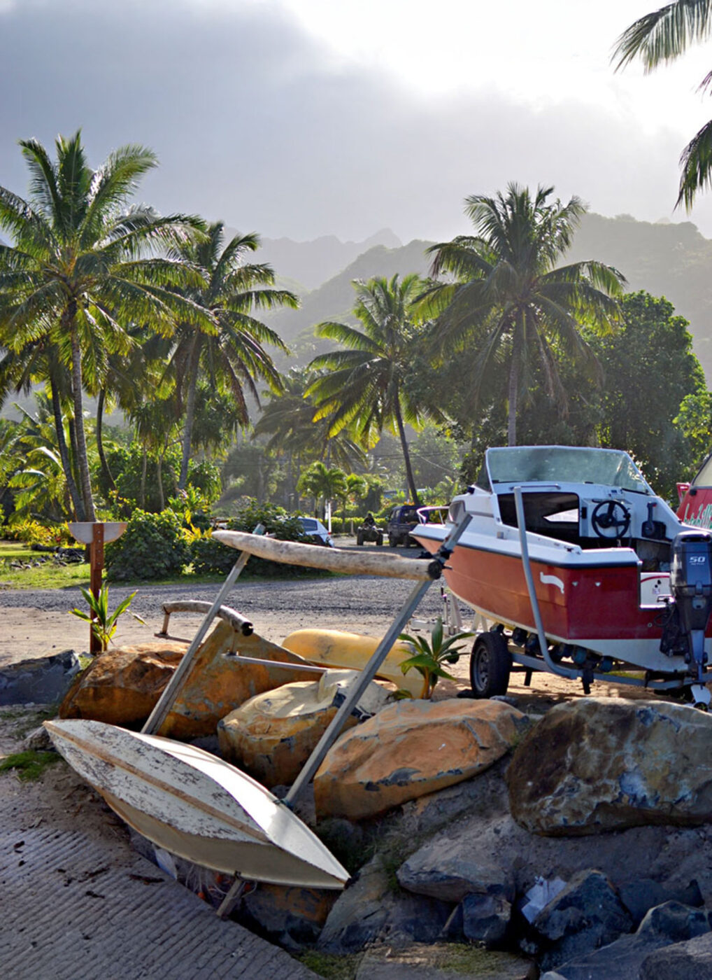 Trace the entire coastline of Rarotonga in just an hour by car.