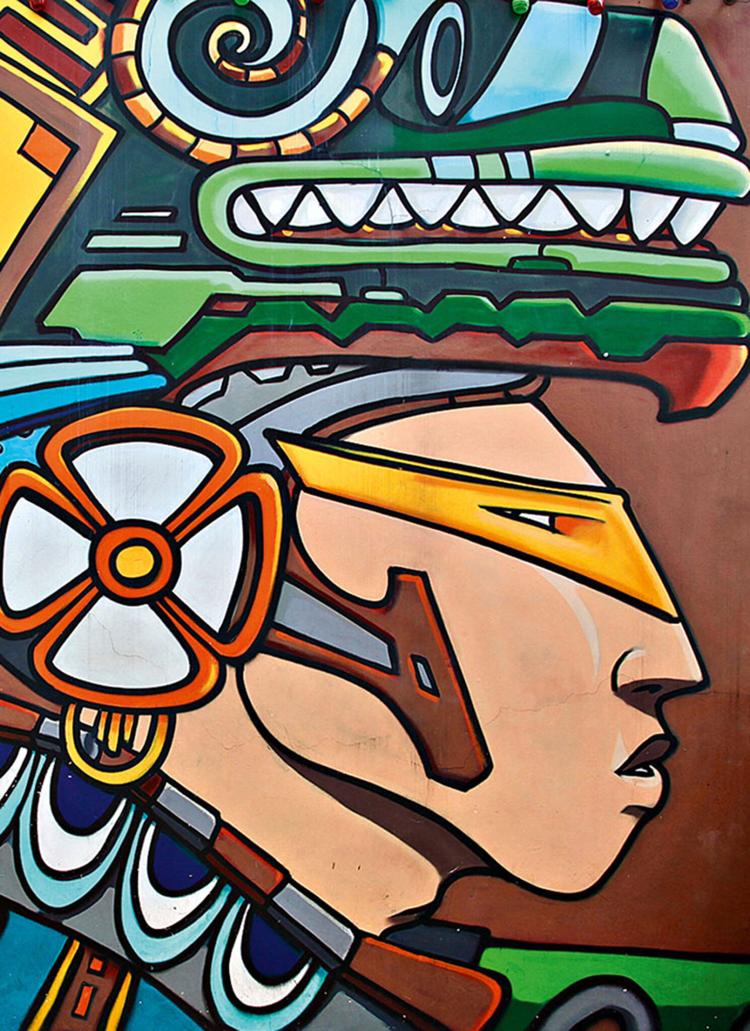 Jaba’s Aztec-meets-anime work in Haji Lane.