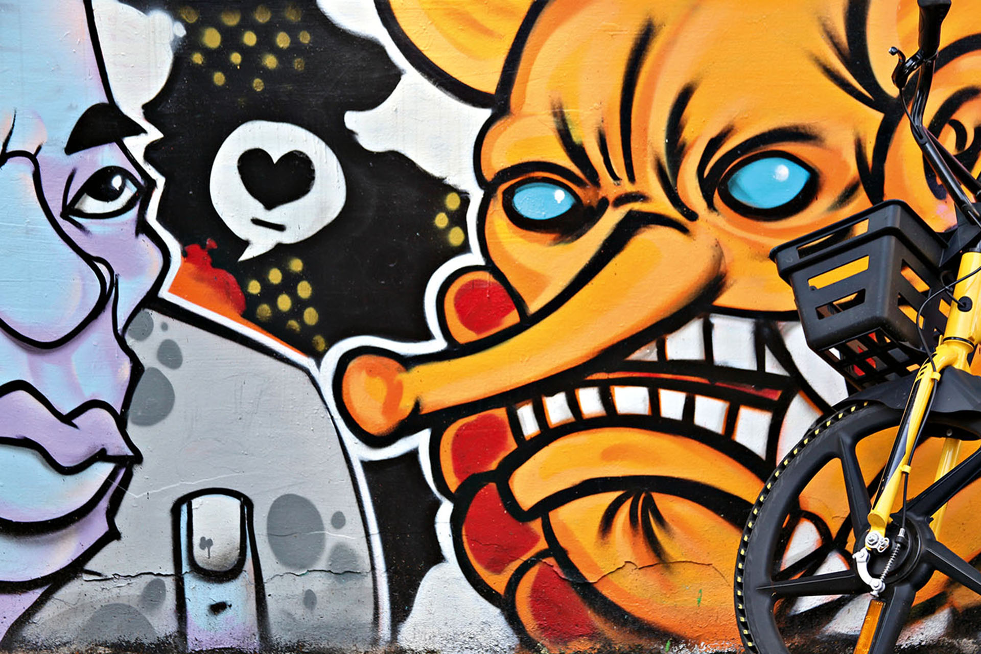 Art outside the Black Book graffiti hub in Kampong Glam.