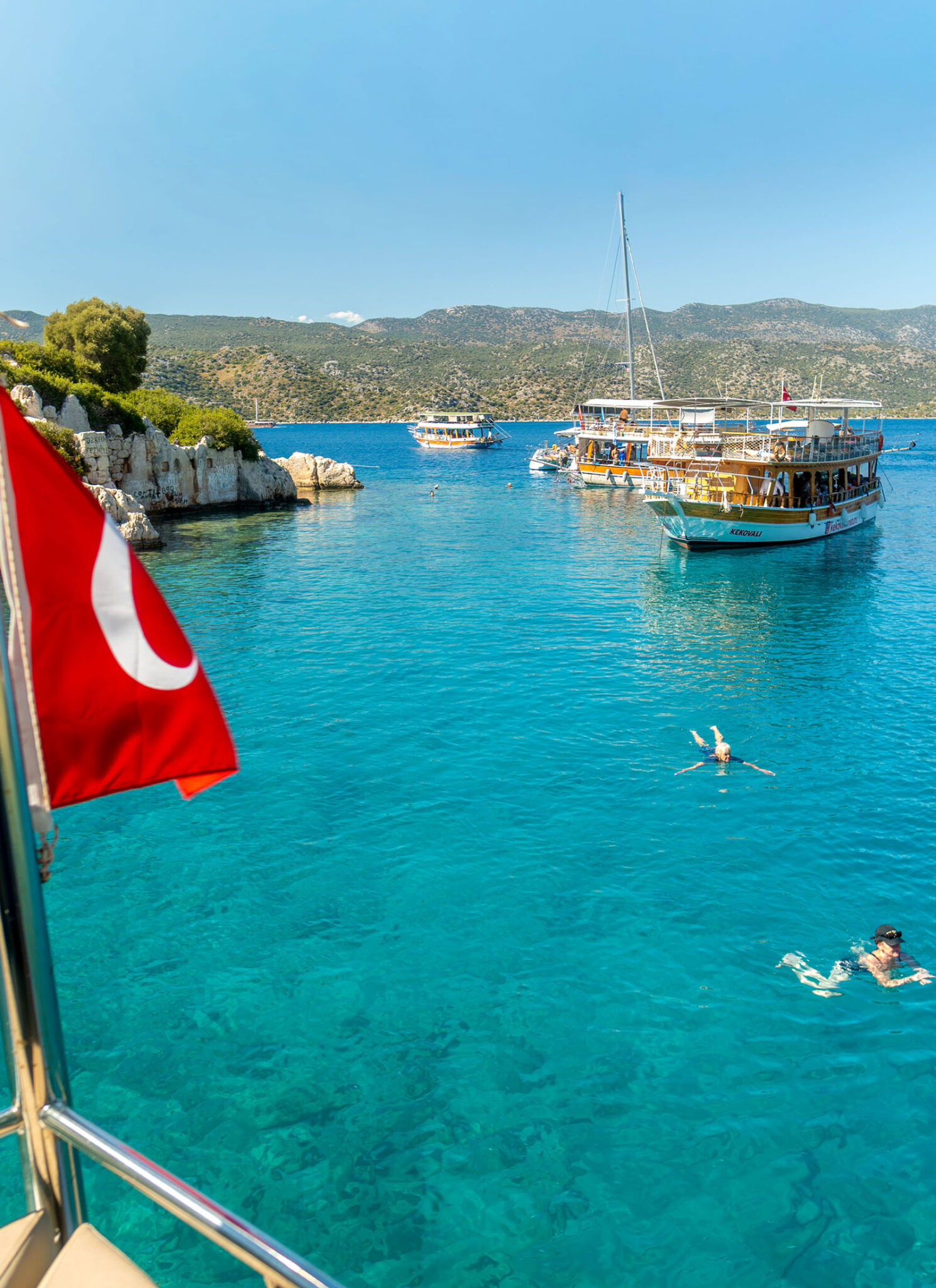 Swimming off a gulet in Kekova Bay - the highlight of the trip.