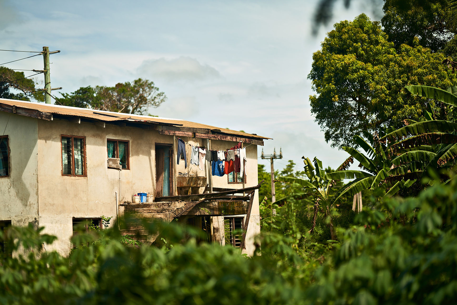 Home life on Vanua Levu away from the swim up bars and resorts.