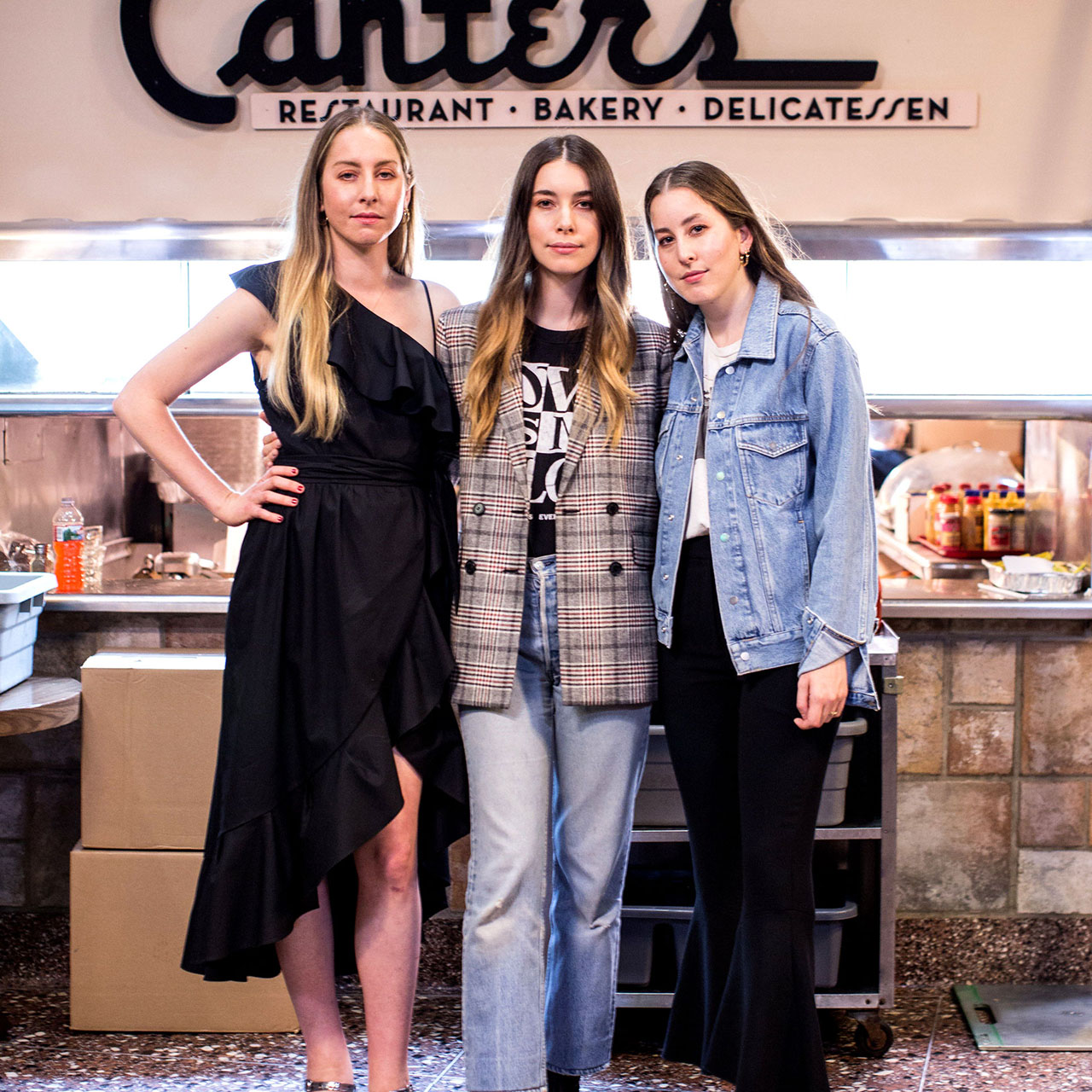 HAIM at Canter’s Deli in Los Angeles.