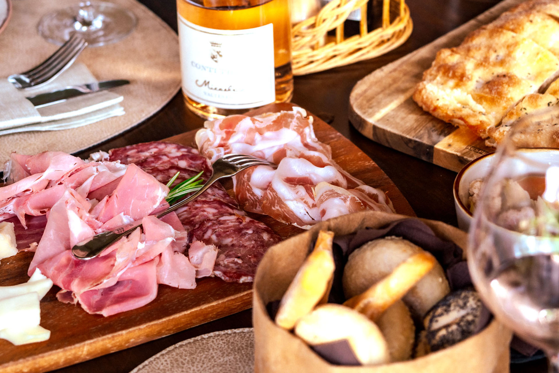 While Conti Thun is known for their world class wine do not overlook their culinary program which includes amazing house cured salumi.