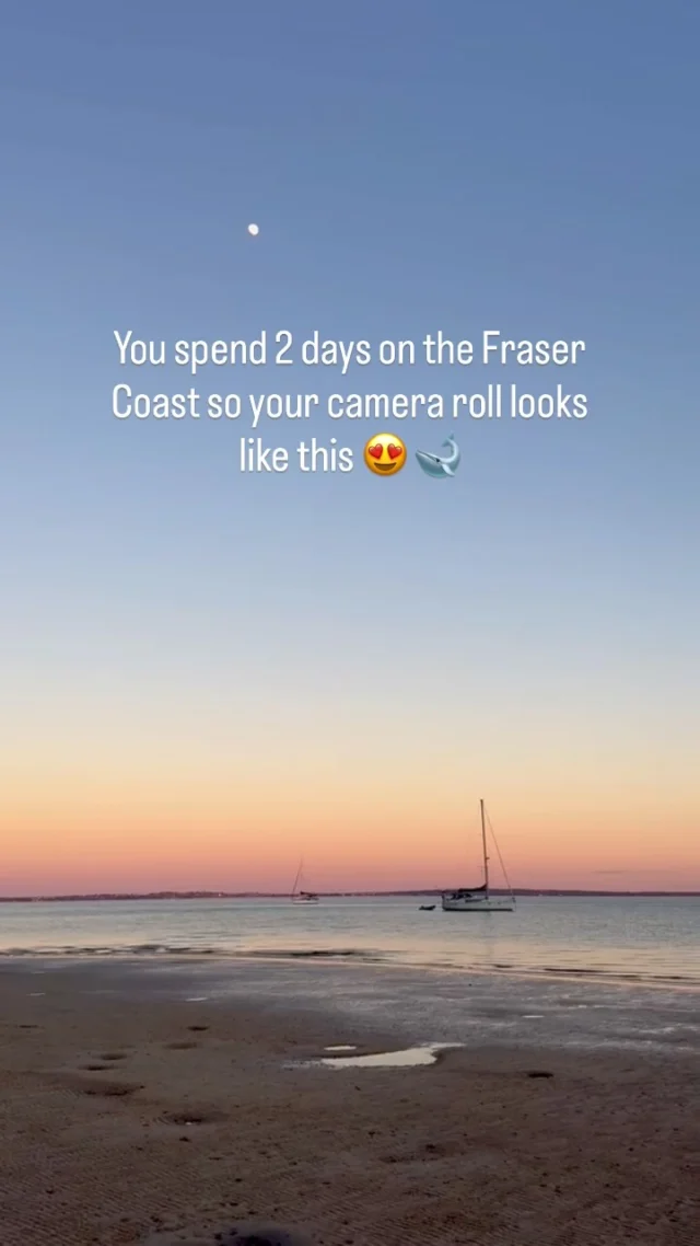Your screen time report called ☎️

It reckons you should swap doomscrolling this winter for driving down a 75 mile long beach, floating on a tube through a creek and wondering how water can actually be that blue 💦

Fraser Coast’s K’gari is a good place to start 🐋