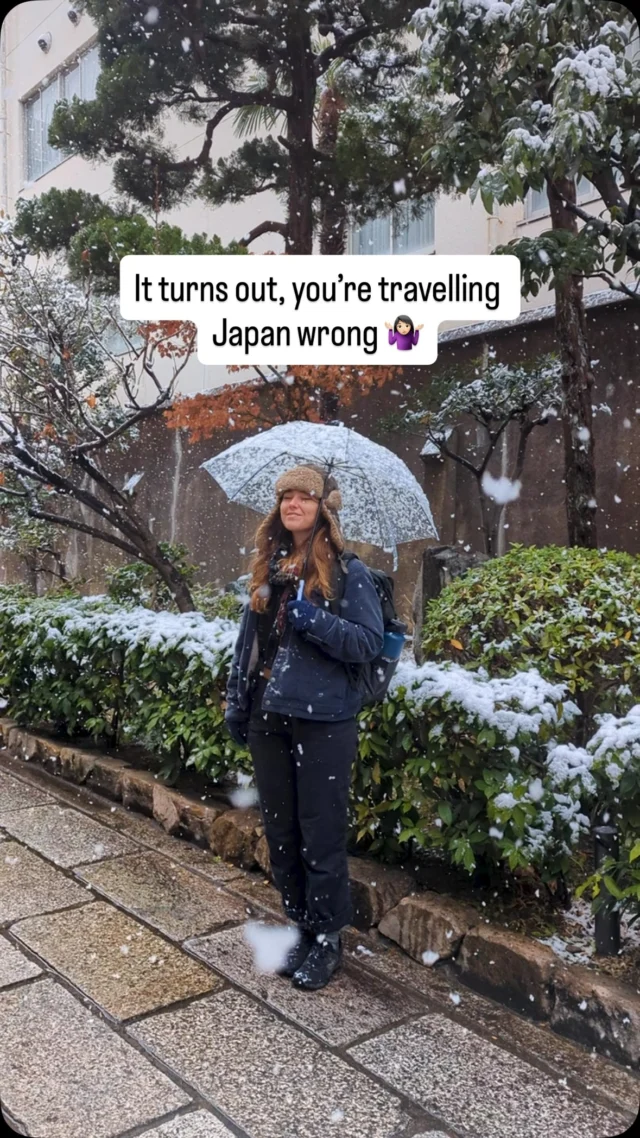 Our favourite way to do Japan? 🇯🇵 

Miss a train. Take the wrong seat. Duck into the tiny restaurant with six spaces to sit down. Say yes to the snack you can’t pronounce. Cycle as much as you walk. Feed the deer. Repeat until it’s time to fly home ✈️