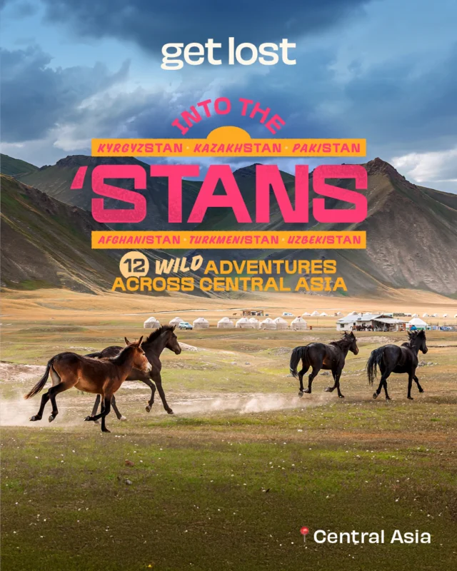 We found six countries where things get properly weird, wild and well off the tourist trail 🙅🏼‍♀️⁠
⁠
Track snow leopards through Kyrgyzstan. Listen to Kazakhstan’s dunes belt out a tune. Paddle the Indus in Pakistan. Strap on a snowboard in Afghanistan. Get lost among Turkmenistan’s marble monuments. Hunt down forbidden art and ghost ships in Uzbekistan. And somehow, that’s still only scratching the surface 😮⁠
⁠
Hit the link in our bio for the full feature 🔗